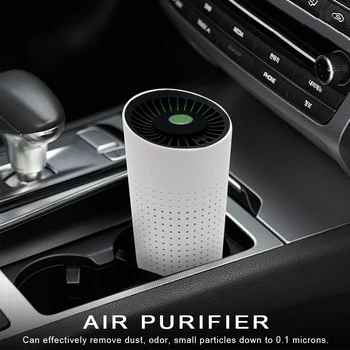 

Car Air Purifier Home Adjustable One Button Portable Hotel Auto Control LED Indicator Dust Clean Odor Remove Bedroom Office