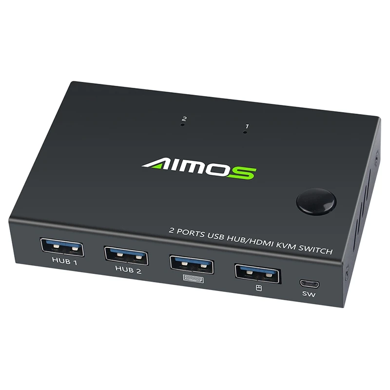 4K USB HDMI KVM переключатель коробка видео дисплей сплиттер для 2 ПК обмен клавиатуры