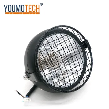 

Motorcycle Headlights Black Metal Retro Front Headlight Round Head Light For Bikes/Cruisers/Choppers/Bobber/Cafe Racer