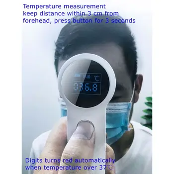 

Infrared Thermometer Kids Adults Non Contact Digital Forehead Body Temperature