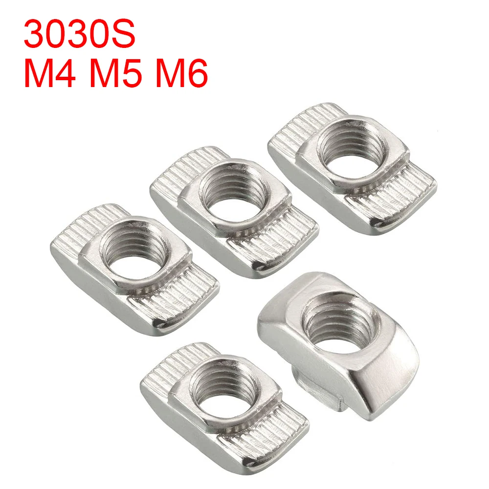 3030 серия M4 M5 M6 резьбовые т образные гайки крепежная гайка для 30x30 алюминиевого