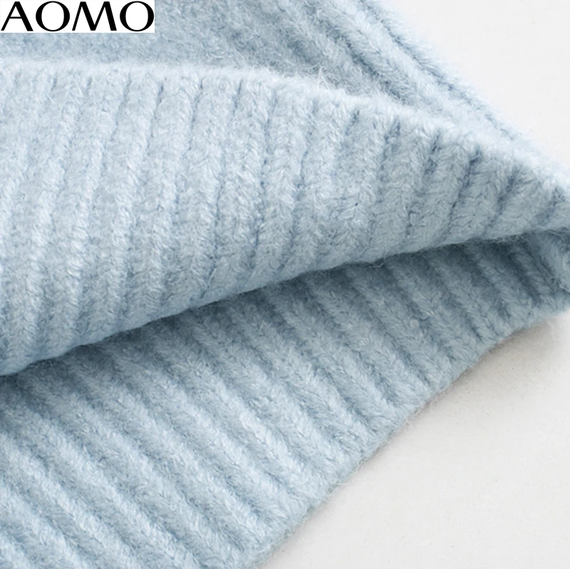 Женский винтажный кардиган AOMO элегантный синий вязаный с вышивкой 3L03A| |