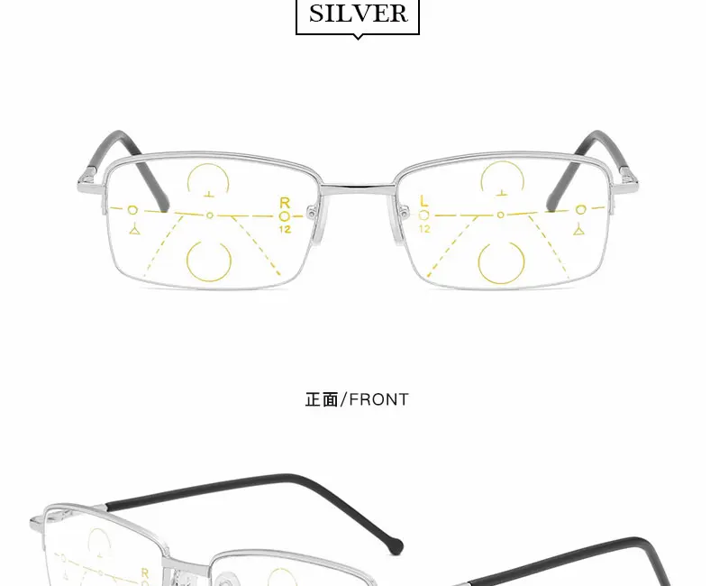 Мужские и wo мужские прогрессивные многофокусные очки для чтения дальние и близкие двойные очки для чтения смарт-зум анти-синие очки для чтения