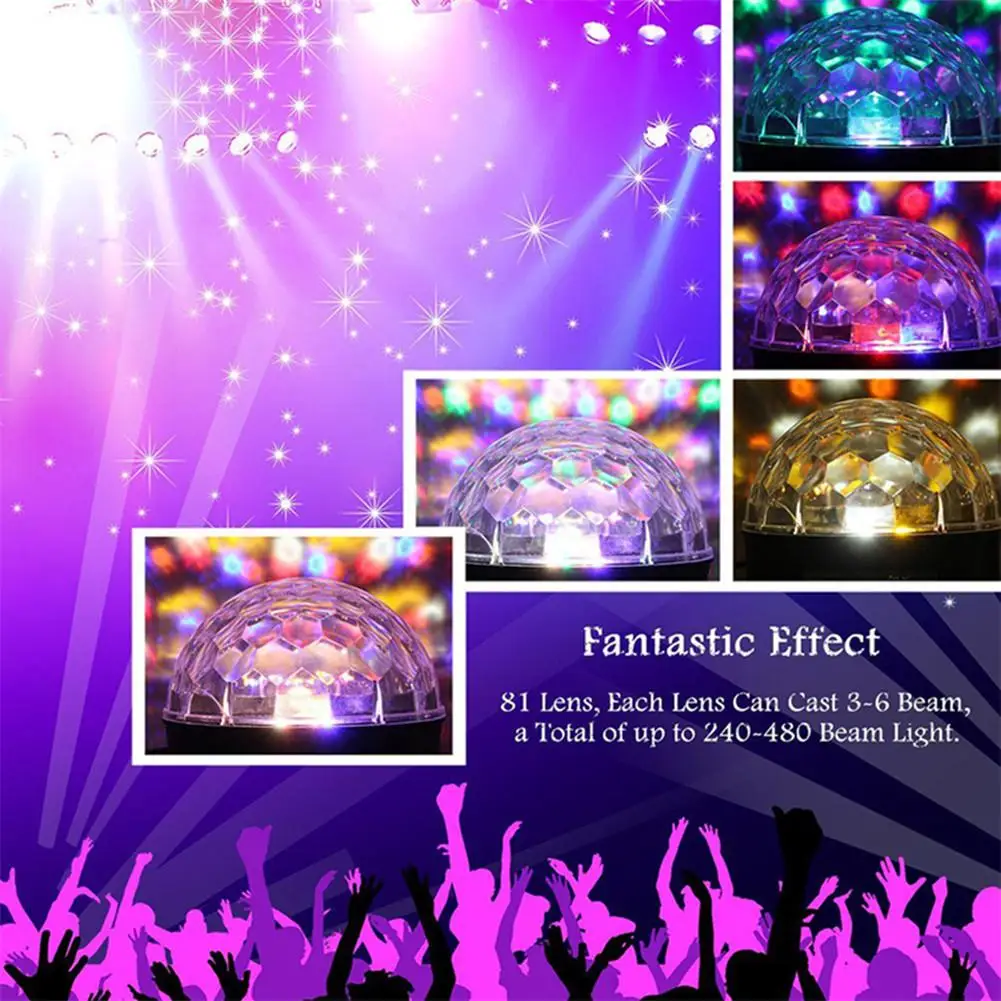 

9 Color LED Bluetooth Speaker Disco Ball Light With Mp3 Player Prom Laser Party Light 18W DJ Stage Light Laser Projection Lamp