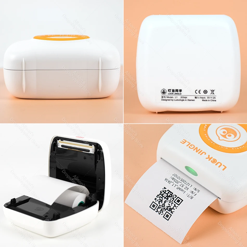 304 DPI New Pocket Photo Printer Mini Bluetooth Thermal Printer 58mm Wireless Sticker label Mobile Android iOS Phone Printer