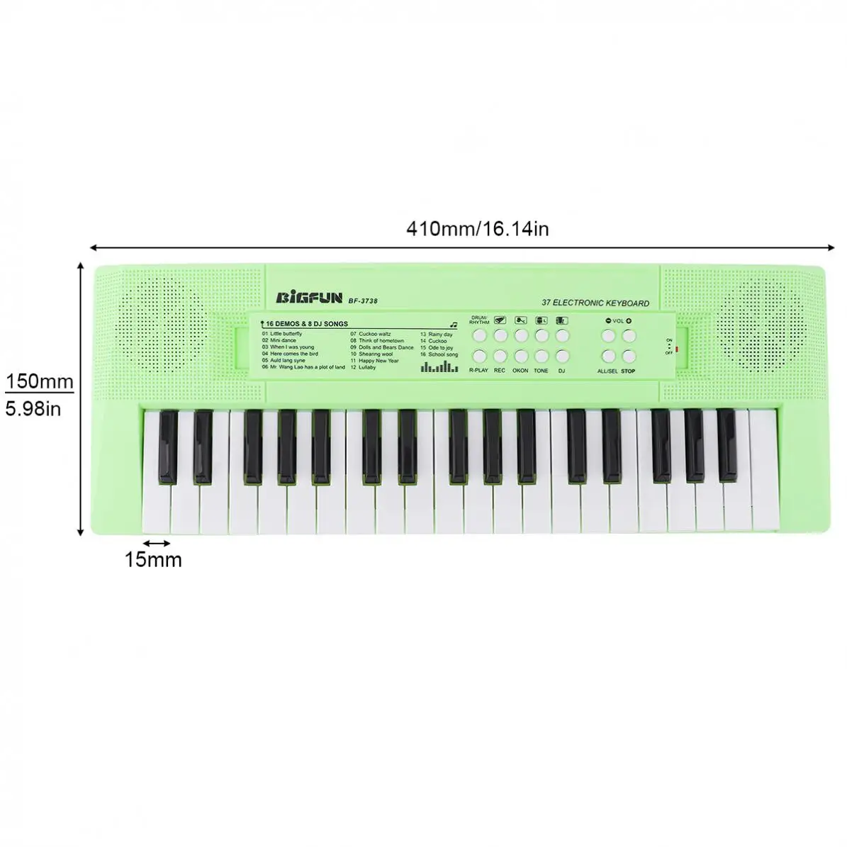 37 Keys ABS Electronic Keyboard Piano Digital Music Key Board with Microphone Children Gift Musical Enlightenment