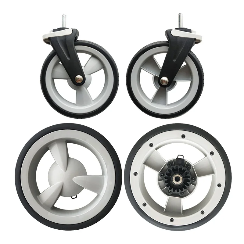 Baby Stroller Wheels Compatible With Dsland Stokke Xplory V3 V4 V5 Series Baby Cart Trolley Accessories Pram Front Back Wheels baby stroller accessories	