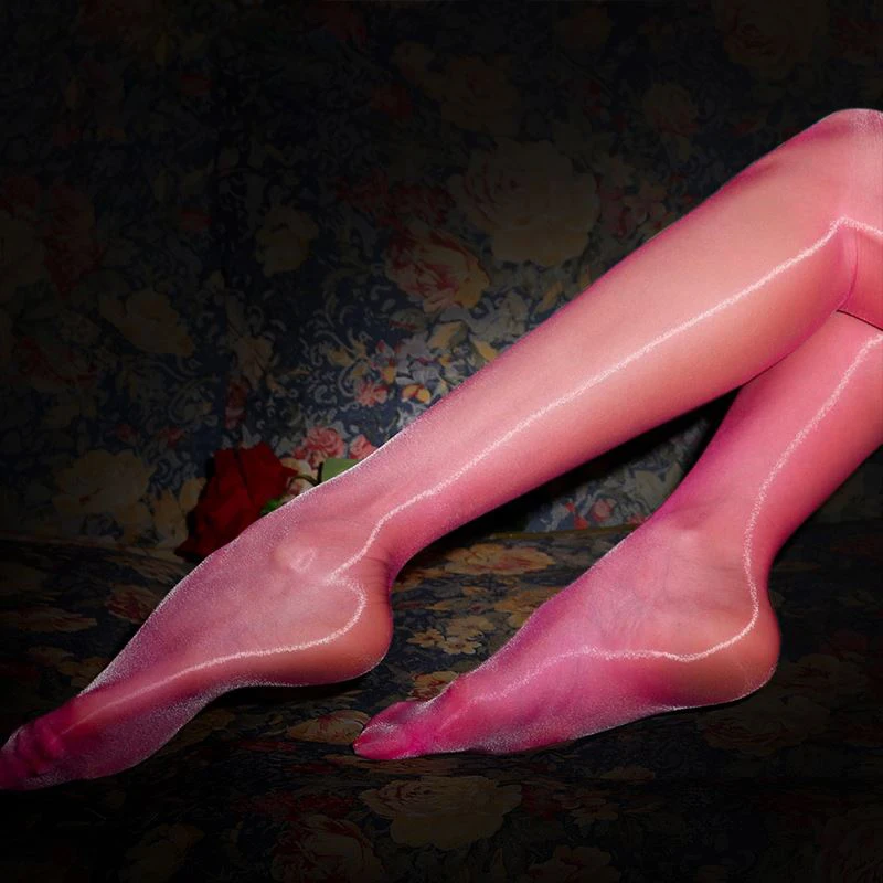 Aurora-Serie Öl glänzende Strumpfhosen nahtlose ultradünne transparente Strümpfe offener/geschlossener Schritt Damenstrumpfhose glänzende Strumpfwaren – Detail 16