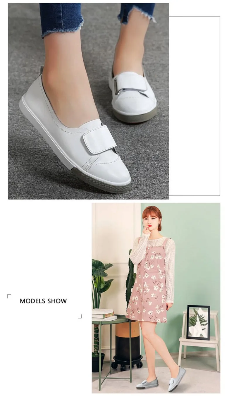Korean Comfortable Leather White Women's Shoes Soft Bottom Non-slip Loafers Shoes Woman Black 2020 New Shallow Lady  Flat Shoes  (19)