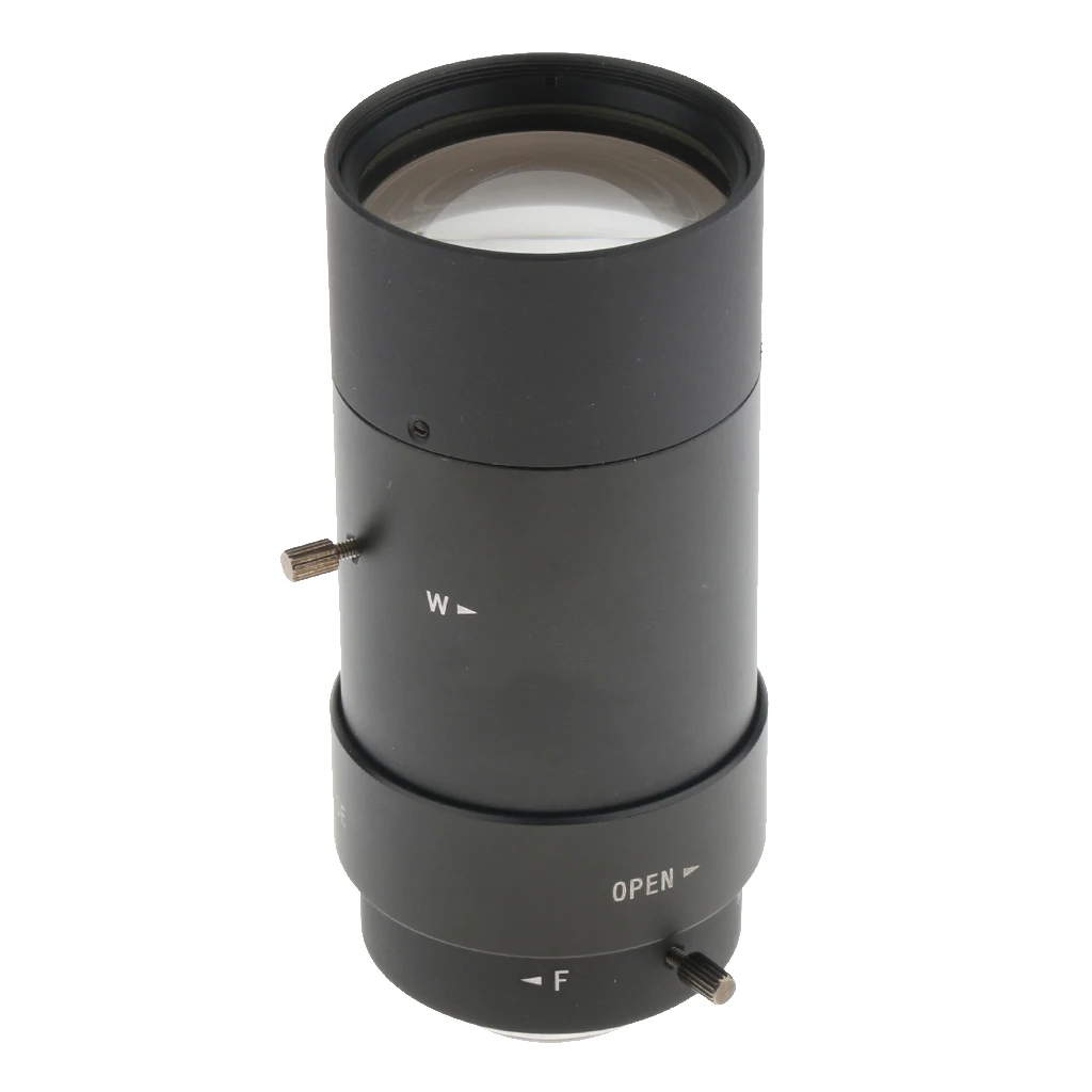 CCTV Secure Camera 5-100mm Varifocal Lens Manual IRIS Zoom CS Mount Format 1/3'' (Black)