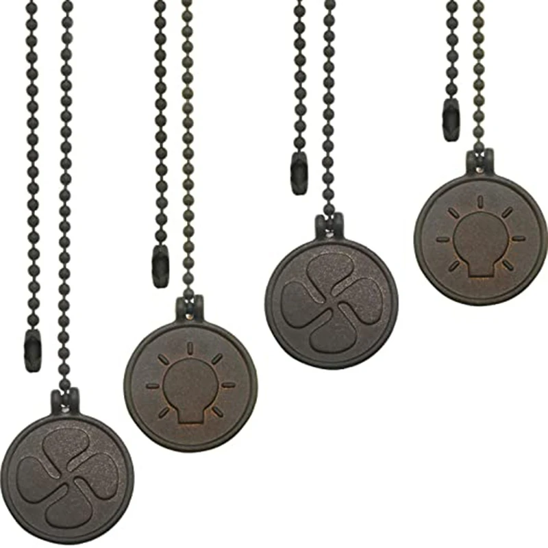 Ceiling Fan Pull Chain Set, 4 Pieces Bulb And Fan Pattern Pull Chain  Extension Fan Pull Chain Penda