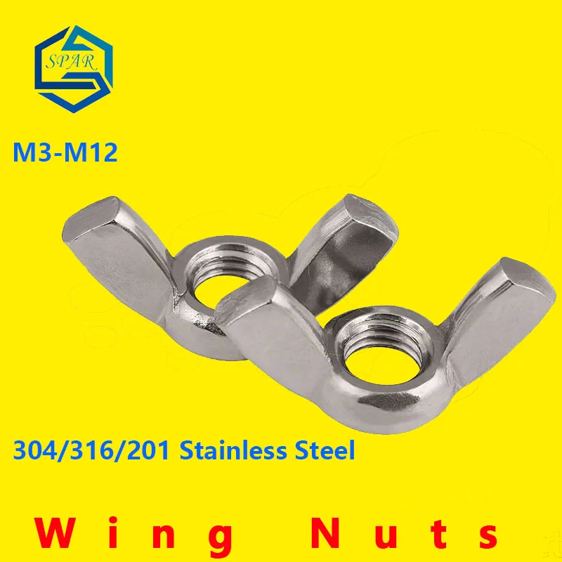 Wing Nuts Hand Tighten Nut Hand Tighten Nut Butterfly Nuts Butterfly