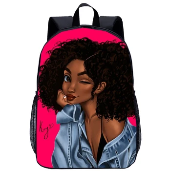 

Black Women Art African American Girl School Bag Teenager Girls Kids Cute Book Bag Schoolbags Travel Bag Backpack Women