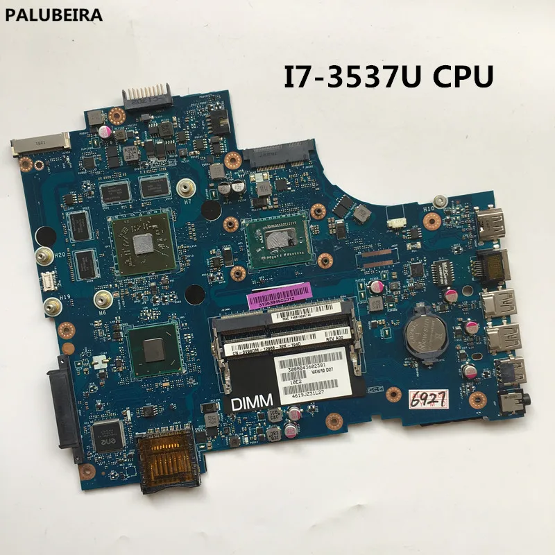 PALUBEIRA CN-0V98DM V98DM FOR DELL INSPIRON 17R 3721 5721 laptop motherboard VAW11 LA-9102P with video card chip + I7-3537U CPU |