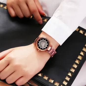 

Floral Dress Women Watches Stainless Steel Bands Bracelets Clock Ladies OTOKY Quartz Watch 2020 Luxuries Rhinestone Montre Gifts