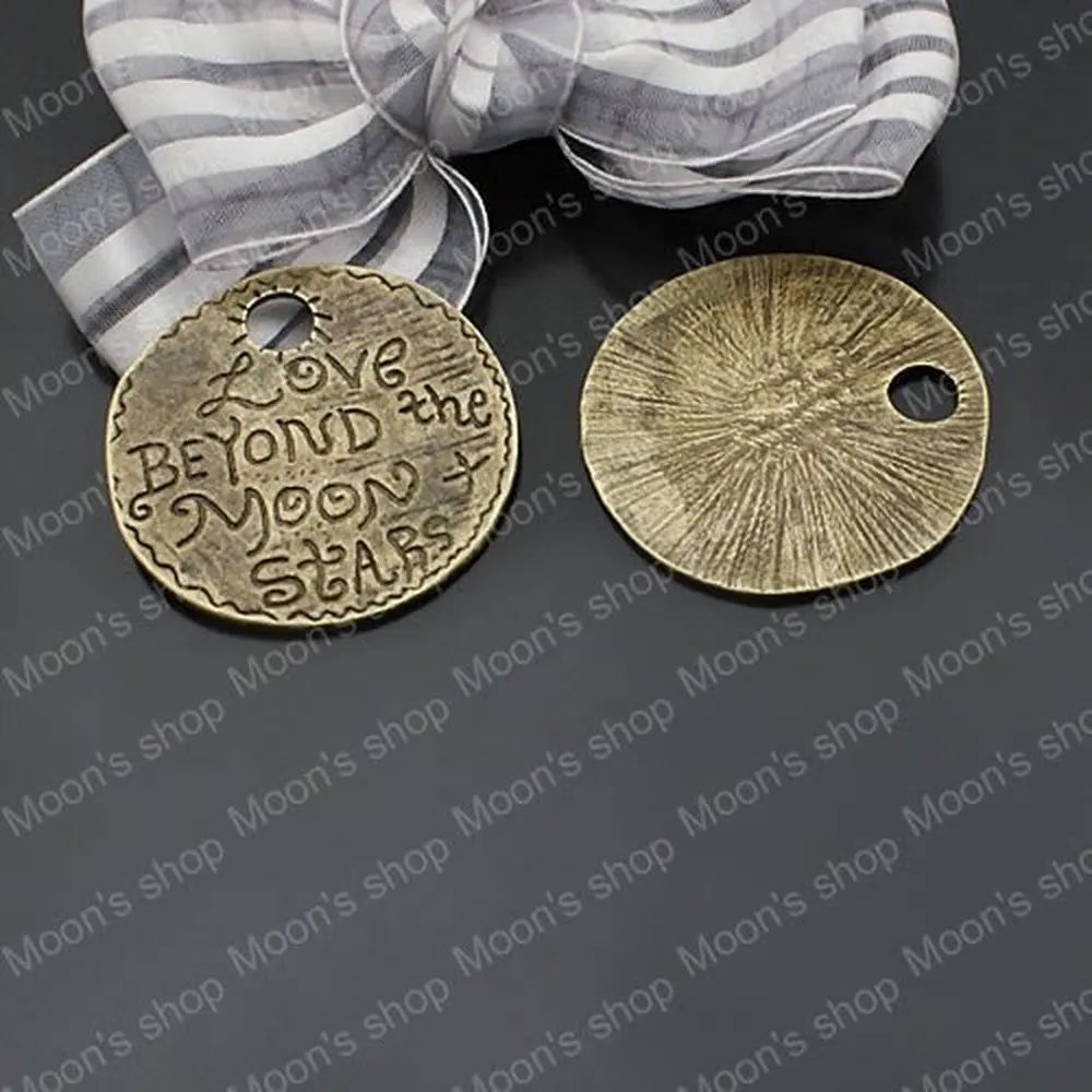 

Оптовая продажа 37,5 мм античная бронза Круглые Подвески из сплава DIY модные ювелирные аксессуары 6 шт. (JM1038)