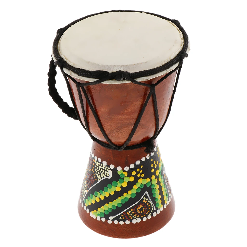 Professional African Djembe Drum Classic Painting Wooden Musical Instrument