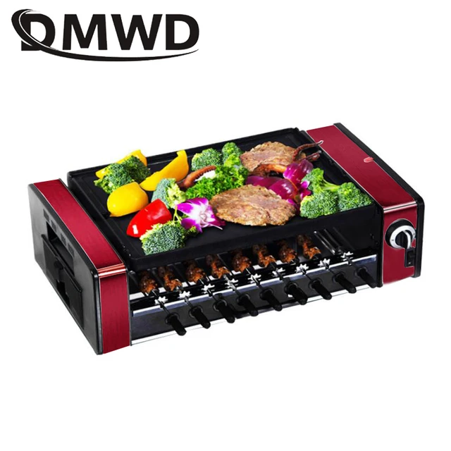 Smokeless Non-stick Electric Griddle, Camping Outdoor Home Electric  Barbecue Stove, Hot Dog Grill, Portable Meat Skewer, Bbq Machine, Electric  Grill, Barbecue Frame