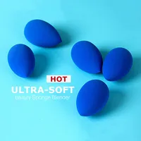 New Sapphire Blue Makeup Sponge Blender - Very Soft & Safe Material Makeup Applicator for Liquid Cream Foundation 1