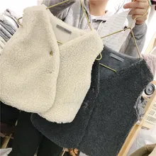 Детский меховой жилет; коллекция года; сезон осень-зима; корейский стиль; стиль; простой однотонный жилет; пальто