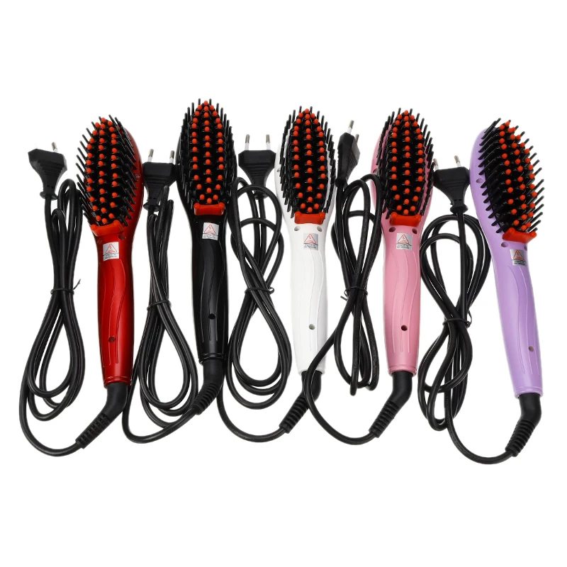 Керамическая электрическая расческа для выпрямления волос 110 V-220 V Влажная и сухая быстрая расческа для выпрямления волос, женские инструменты для ухода за волосами