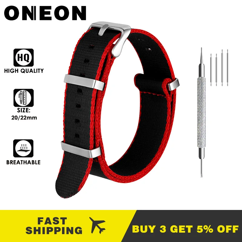 ONEON 22 мм 20 универсальный ремешок для часов модные нейлоновые ремешки Galaxy Watch gear S3
