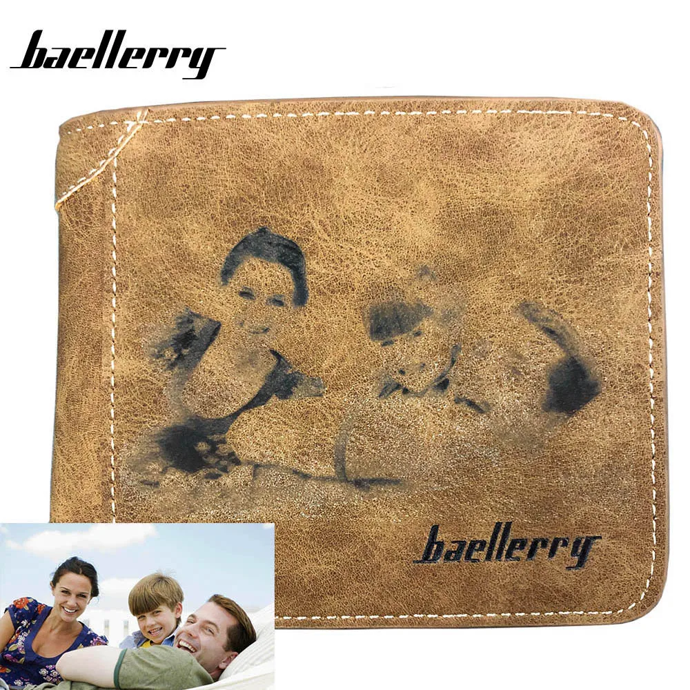 

Photo Engraving Men Wallets 2020 High Quality 2020 New Male Purse Vintage Card Holder Brand PU Leather Wallet For Men Carteria