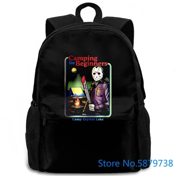

Freddy vs. Jason Friday the 13th Camping for Beginners maglia Uomo Brand Text women men backpack laptop travel school