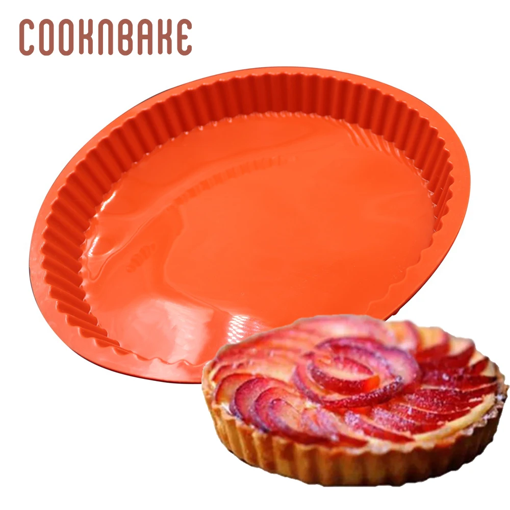 COOKNBAKE силиконовая форма для торта, хлеба, выпечки, круглый противень для пиццы, 10 дюймов, форма для тортов, инструмент для украшения торта, сделай сам, день рождения