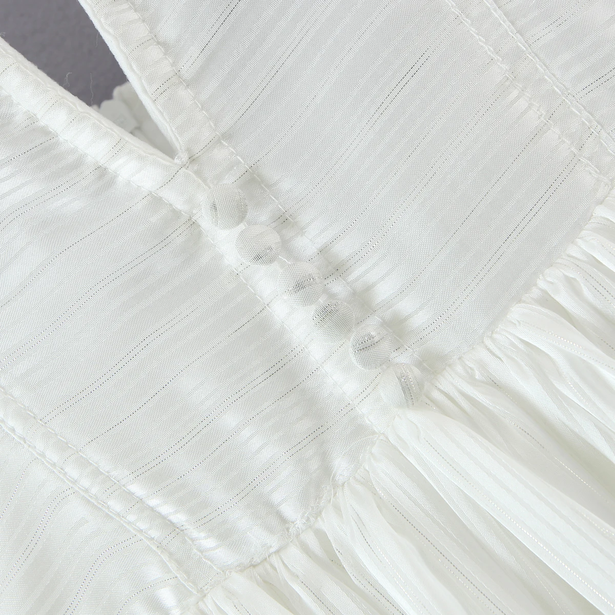 Women White Floral Print Tie Cami Strap Spliced Neck Corset Style Layered Mini Dress With Ruffle Hem