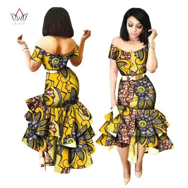 2020 New African Wax Print Dresses For Women Bazin Riche Cotton Party Dress Dashiki Sexy African Fashion Clothing Wy2205 Dress For Dress For Womenprinted Dress For Women Aliexpress