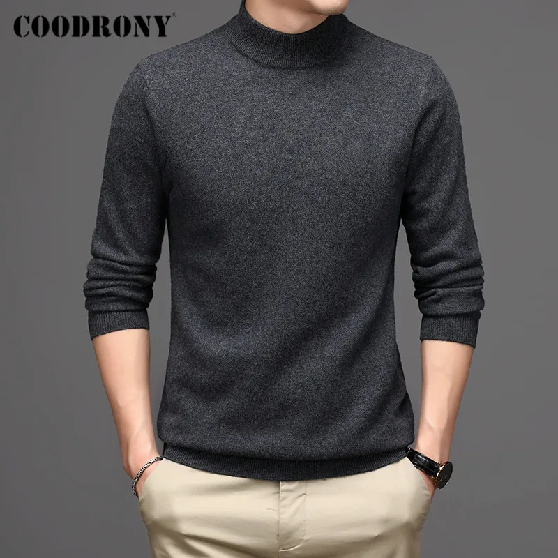 

COODRONY Winter Thick Warm Turtleneck Men Soft Pure Merino Wool Sweater Pull Homme High Quality Fashion Pullover Jumpers C3071