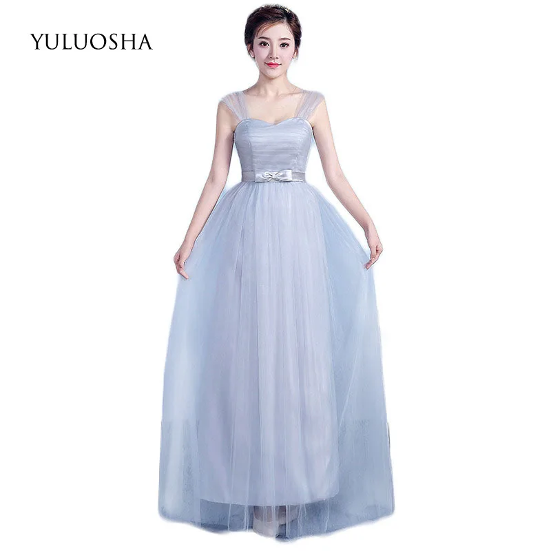 

YULUOSHA Wedding Guest Dress Bridesmaids Dresses for Women A-Line Lace Ruffles Junior Bridesmaid Dresses Plus Size Tulle Dress