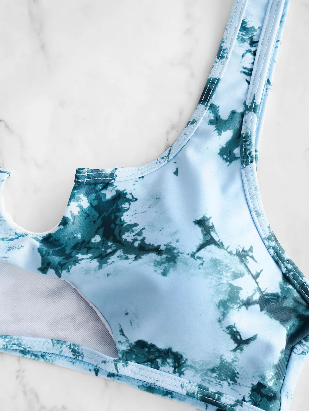 ZAFUL Women V-Notch Tie Dye Cutout High Cut Bikini Swimsuit Scoop Neck High Cut Bikini Sets Summer Beach Swimwear 2020 Fashion ZAFUL Women V-Notch Tie Dye Cutout High Cut Bikini Swimsuit Scoop Neck High Cut Bikini Sets Summer Beach Swimwear 2020 Fashion