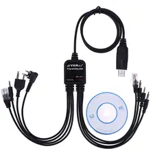 

8 in 1 USB Programming Cable for Baofeng Handheld Radios for MOTOROLA AXU4100 Kenwood TYT QYT multiple Radios