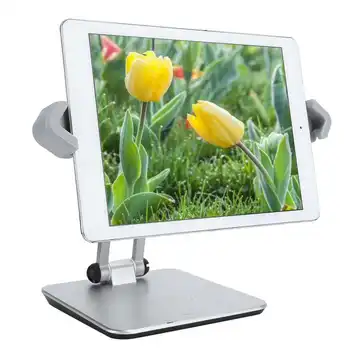 

Tablet PC Stand Multi-Functional 360 Degrees Rotation Aluminum Alloy Base Foldable Tablet Support for 7-12 inches Tablets