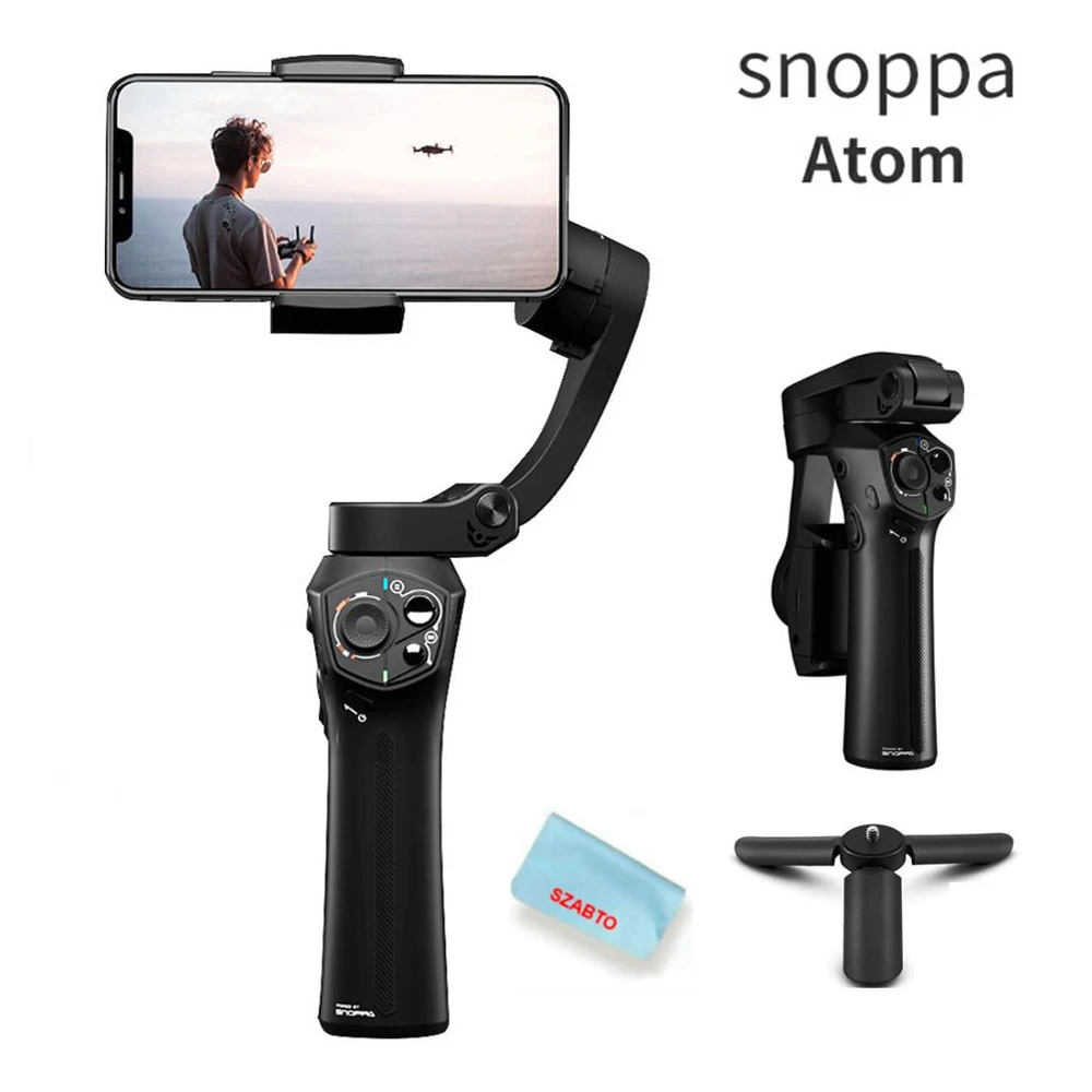 

Snoppa Atom Foldable Pocket-Sized 3-Axis Handheld Gimbal Smartphone Stabilizer forSmartphoneAndroidWirelessChargingfor iPhoneX