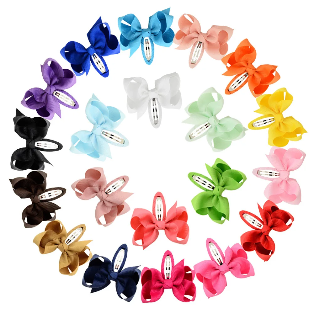 20Pcs Kleine Mädchen Haar BB Clips Kinder Haarnadel Haar Zubehör 2,75 Inch Band Gestreiften Haar Beugt Barrettes für Baby kleinkinder