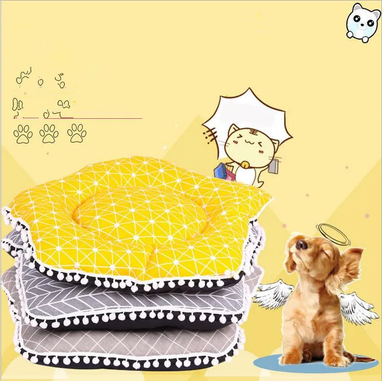 Pet Dog постельные матрасы круглая подстилка для щенков кошачий лежак кровать для домашних животных спящий плюшевый Кот Щенок мягкий дом осень зима гнездо питомник Прямая поставка