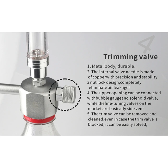 Аквариум DIY CO2 генератор системы комплект с соленоидным клапаном счетчик пузырьков для растений аквариум твердого окисленного оборудования хогард