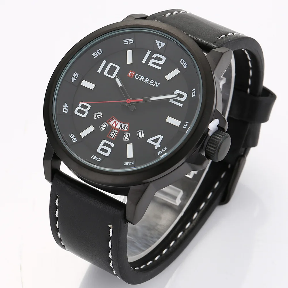 

Curren Karui En 8240 Double Calendar Quartz Men Waterproof Watch Casual Leather Men's Watch