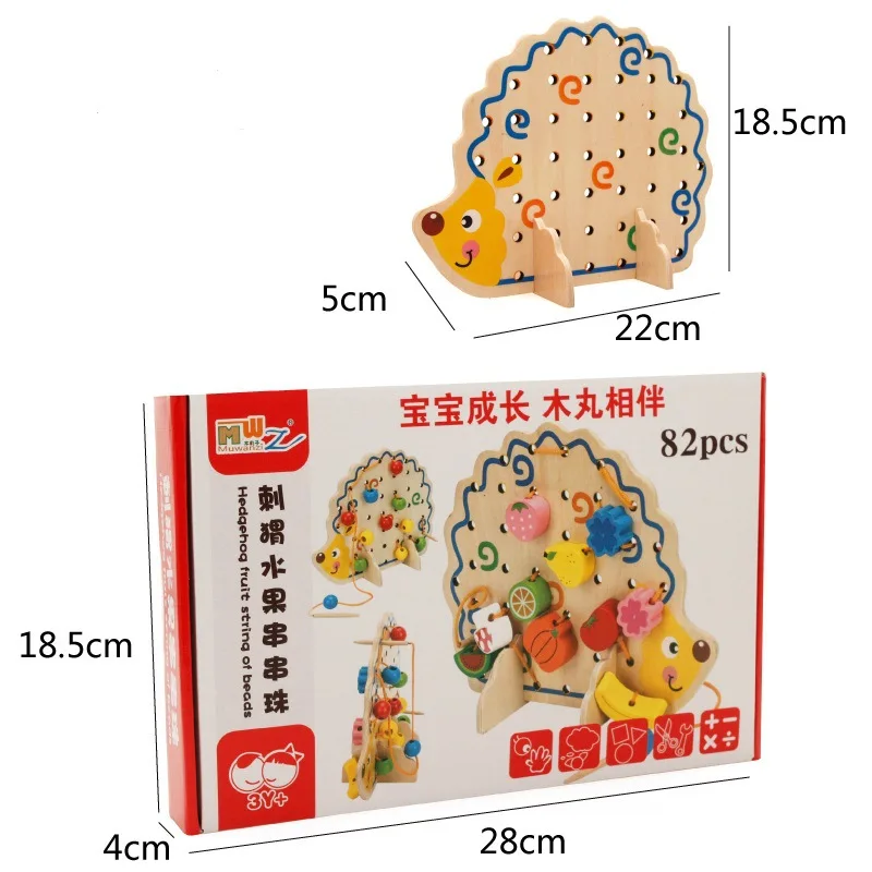 

Baby Baby Toys Aged 1-2 Years Early Childhood Educational Beaded Bracelet Small Bead-stringing Toy Exercise Hand-Eye Coordinatio