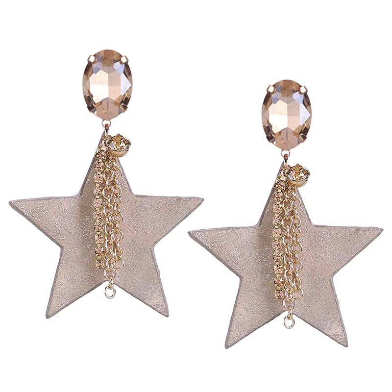 2019 Oversize Vintage Drop Earrings For Women Large Geometric Statement Earrings Boho Leather Dangle Earrings Fashion Jewelry