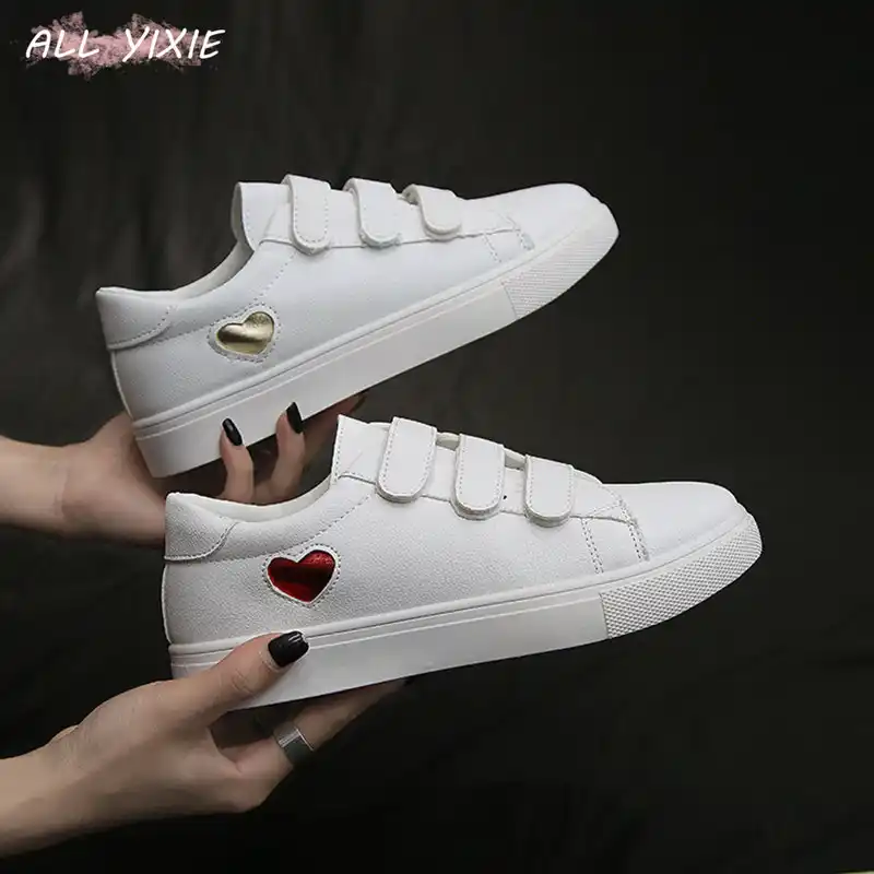 womens leather velcro shoes