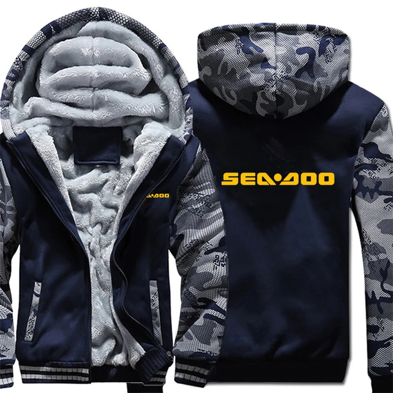 Sea Doo Seadoo Moto толстовки камуфляжная куртка с рукавами толстовка на молнии Зимняя флисовая толстовка Sea-Doo
