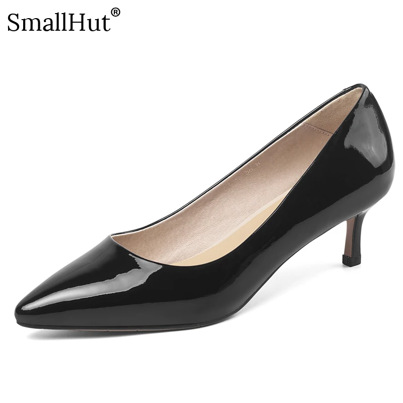 

5 cm Heels Women Patent Leather Spring Autumn Woman High Thin Heel G089 Fashion Shoes Sexy Ladies Pointed Toe Black Nude Pumps