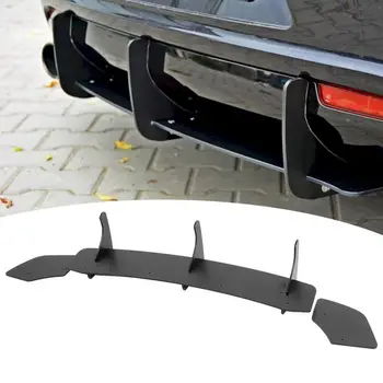 

3pcs/set Matte Black Car Rear Bumper Diffuser with Side Splitters Fits for VW Scirocco R MK3 Pre-Facelift Models 2009-2013