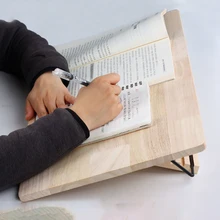 Cavalete de madeira para leitura e leitura, prateleira para livros, postura correta, estante para leitura