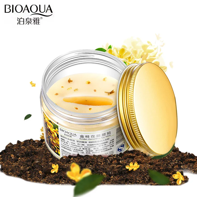 Gold Osmanthus Eye Mask Anti Wrinkle Dark Circles Moisturizing Eyelid Patch Smoothing Firming Eye Skin Care Mask TSLM1