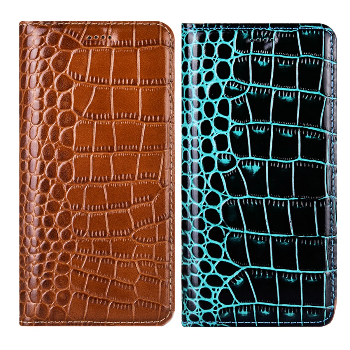 Crocodile Genuine Leather Flip Phone Case For Samsung Galaxy A3 A5 A7 2017 J1 J3 J5 J7 2016 J2 Prime J4 J6 J8 2018 Cover Case